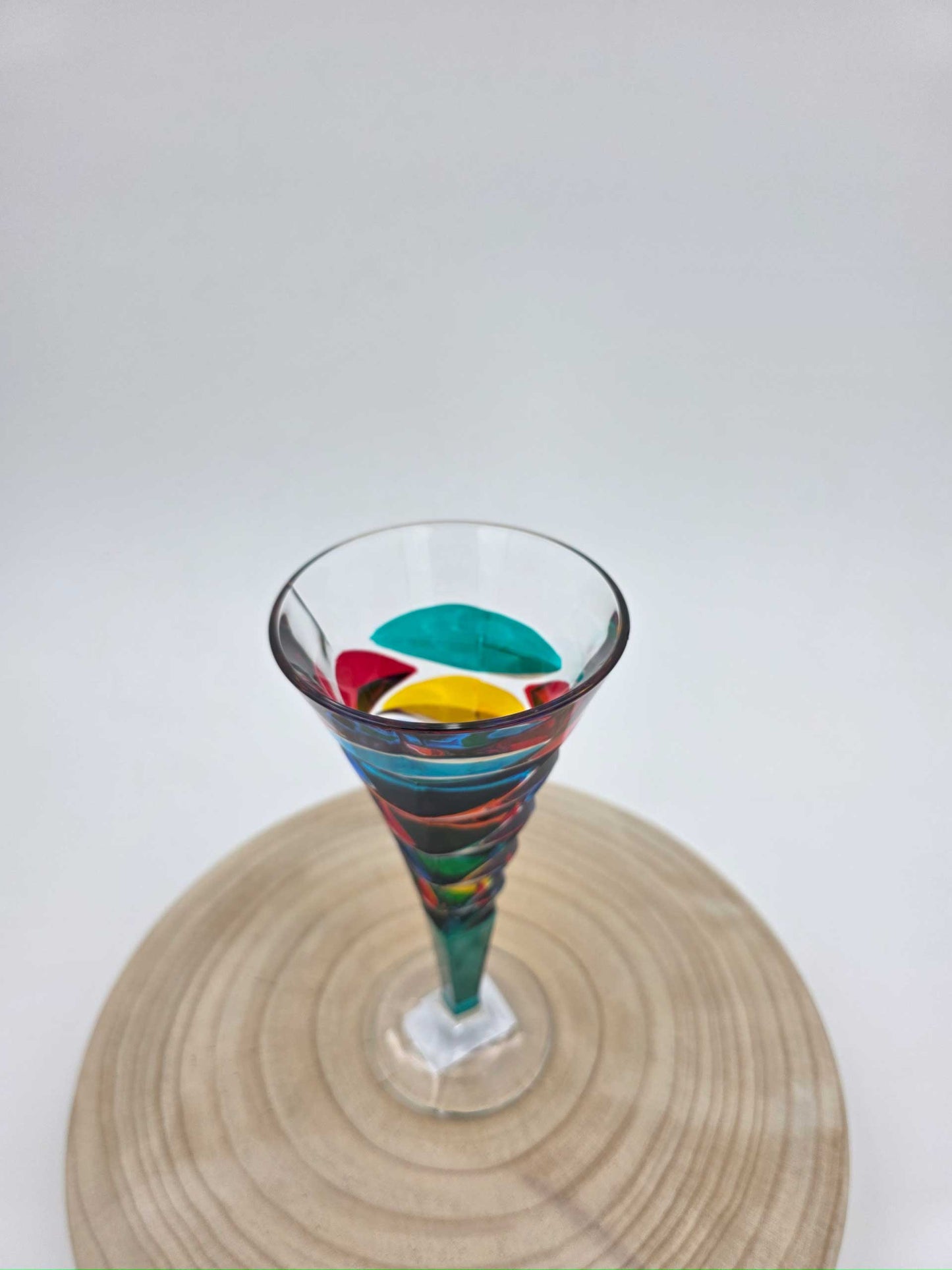 Hand-Painted Italian Crystal Dyno Wine Glasses