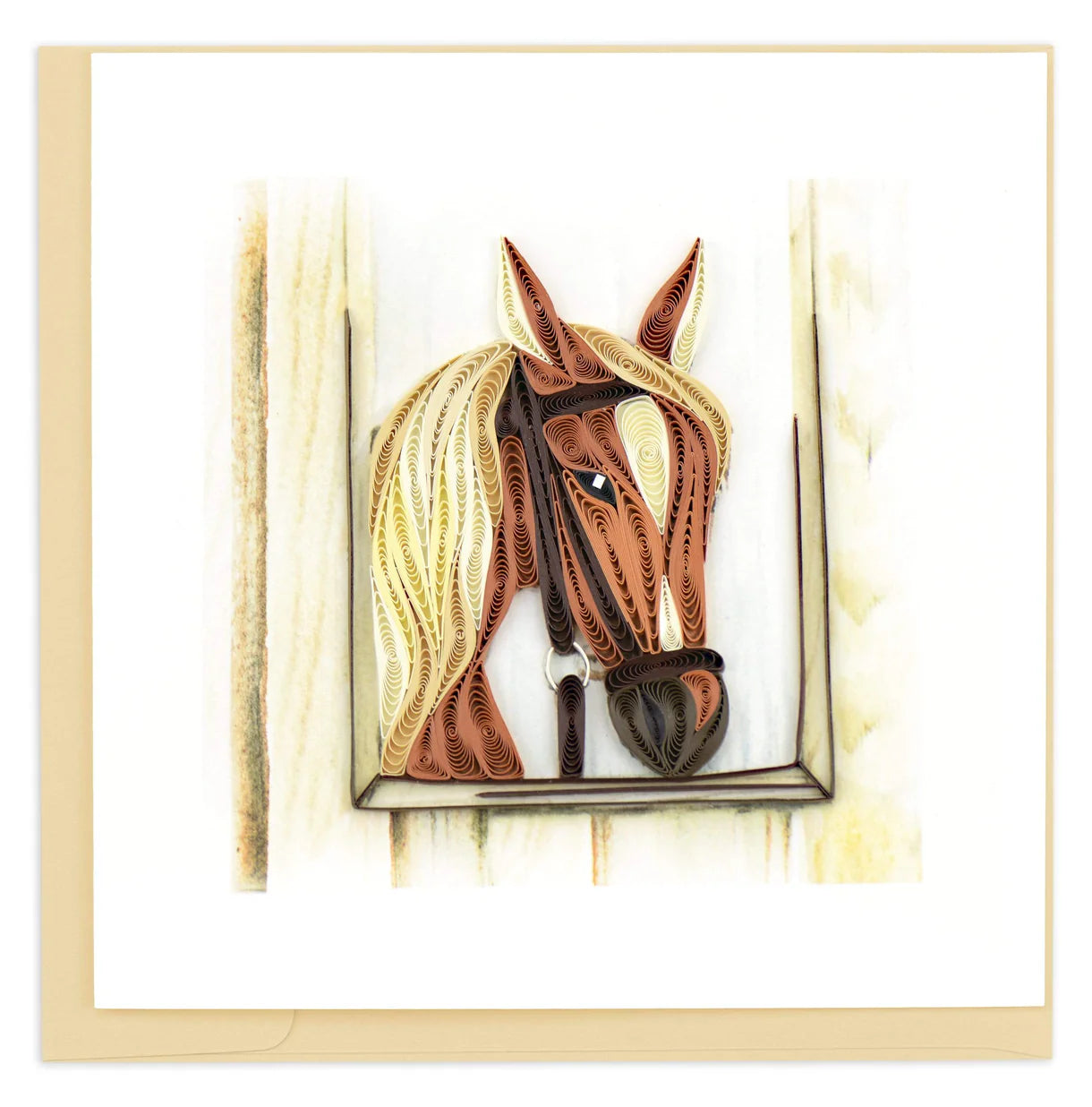 Caballo de QuillingCard en el establo