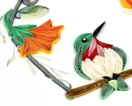 QuillingCard Colibrí Colgante