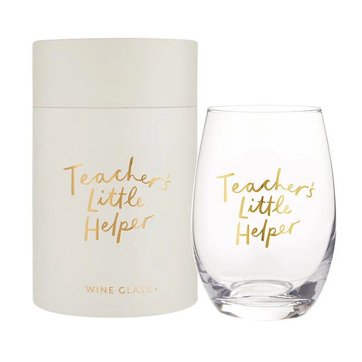 Teacher's Little Helper - Wine Glass