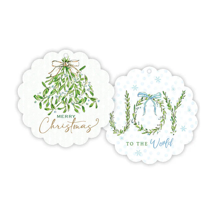 Mistletoe & Joy Scalloped Gift Tags