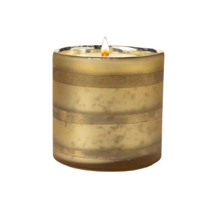 Orange Vanilla Mercury Striped Gold Candle