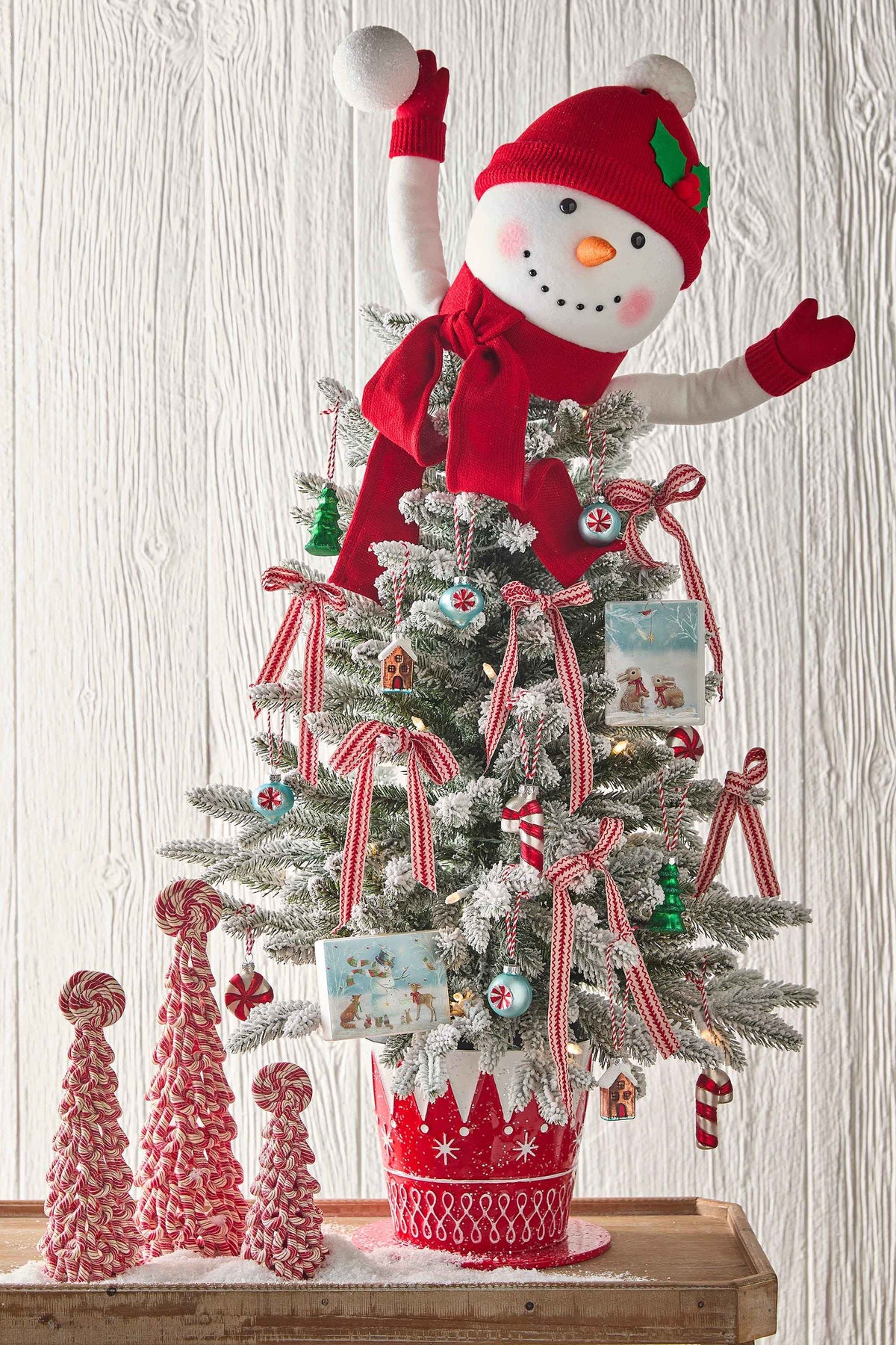 Winter Woodland Scene Glass Ornament