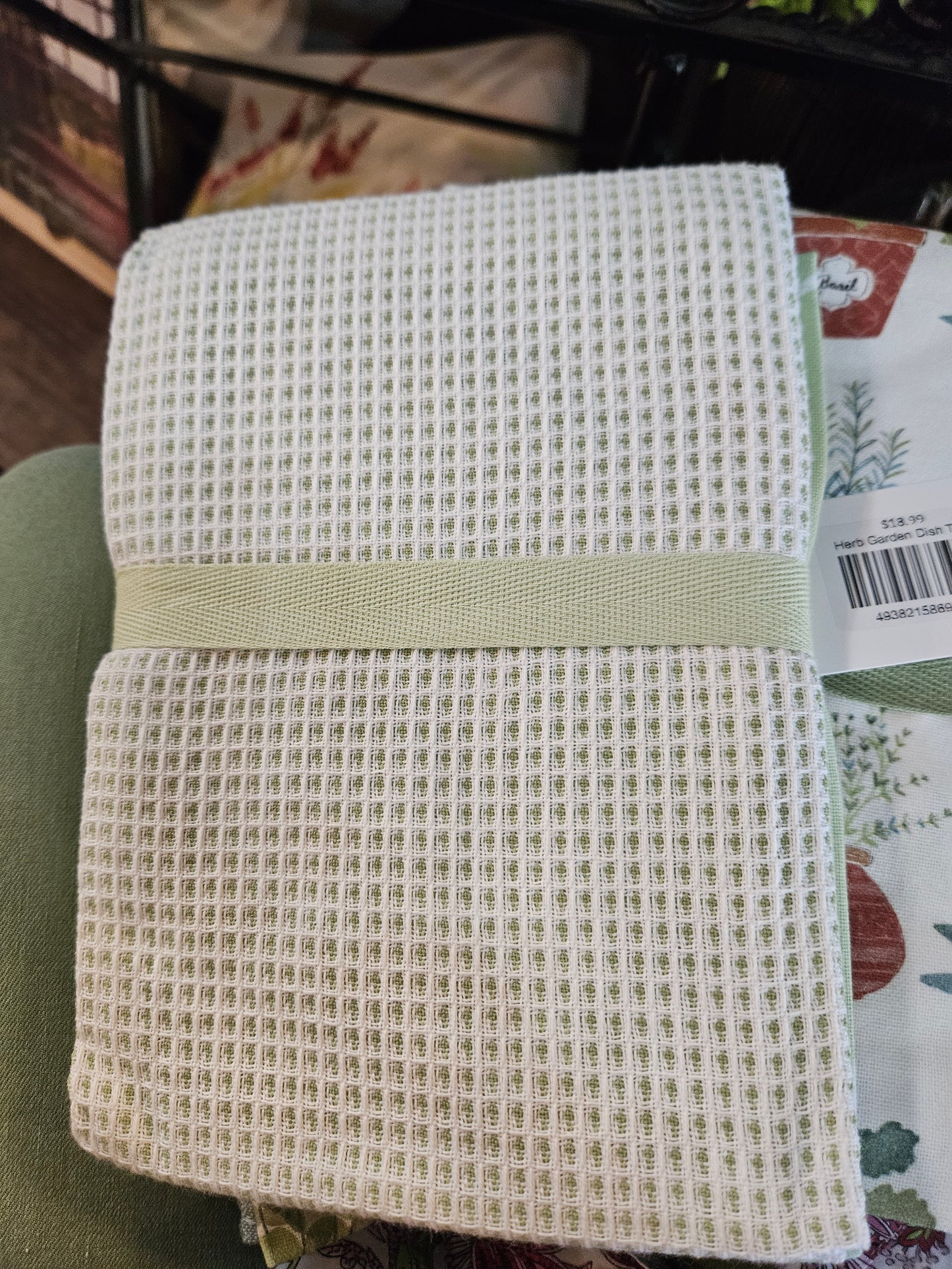 Light Green Songbird Dish Towel