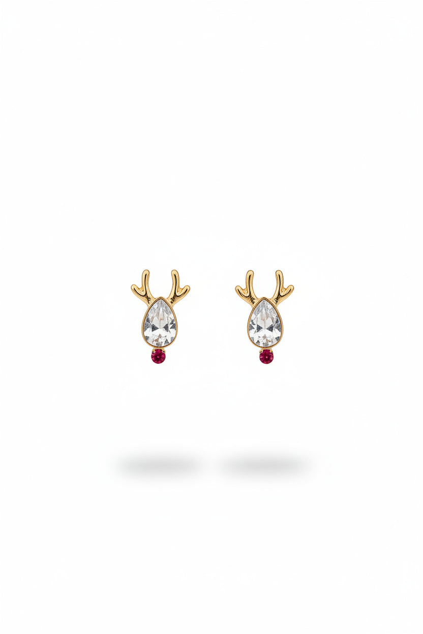 Crystal Rudolph in Gold Earrings