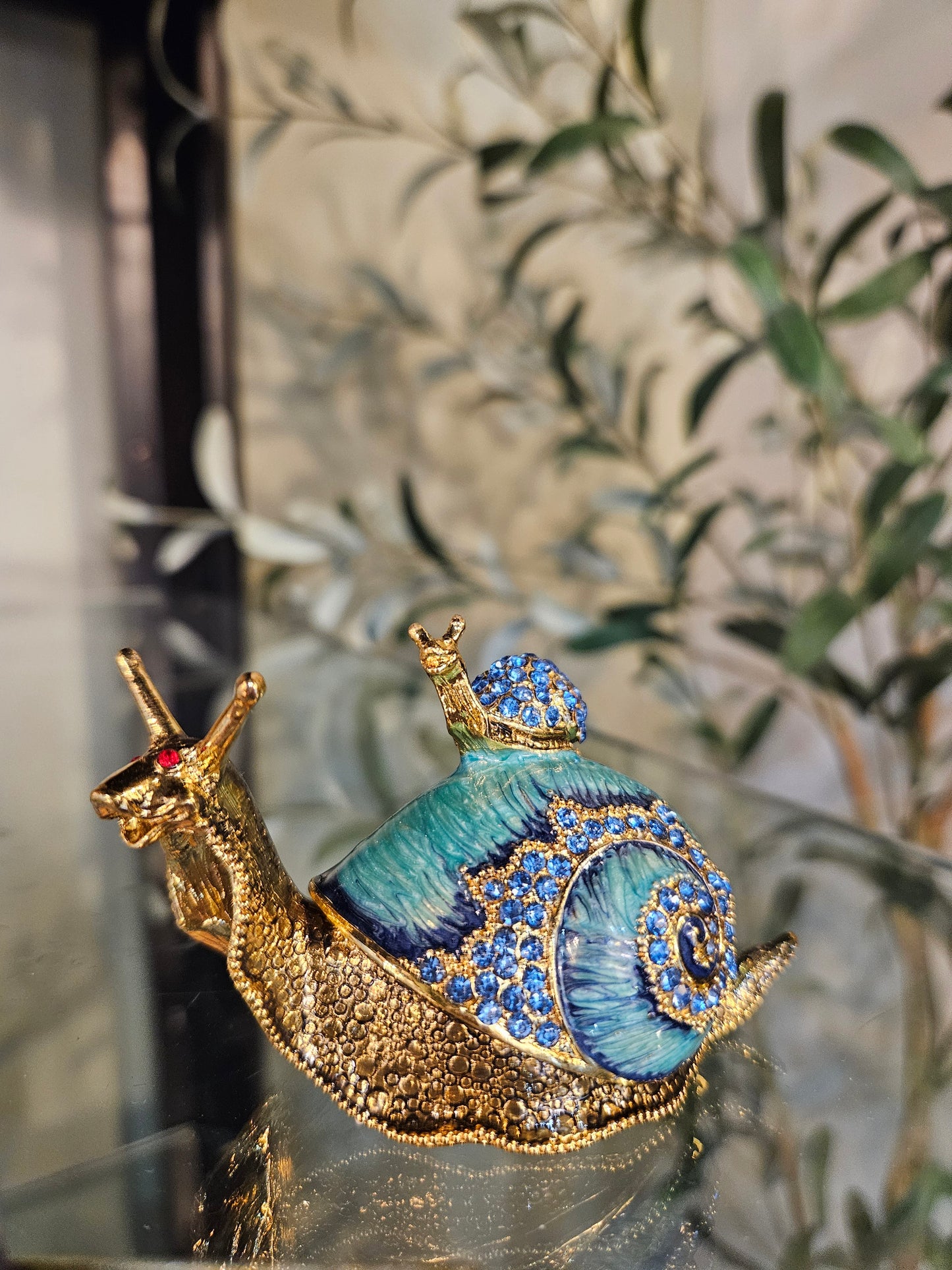 Snail with Baby Trinket Box