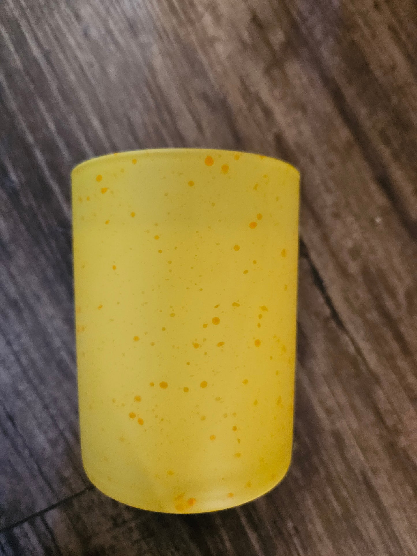 Yellow Speckled Pastel Candle