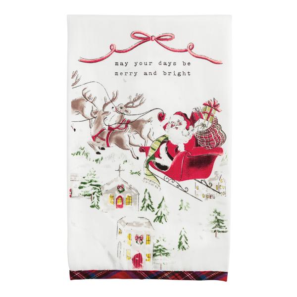 Santa's Sleigh Printed Towel