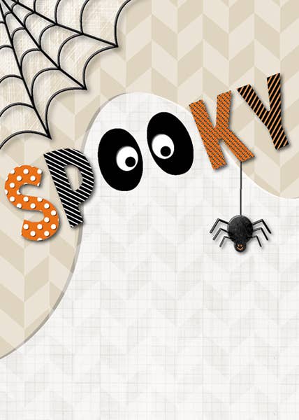 Spooky Ghost Eyes Greeting Card