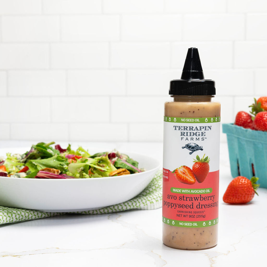 Avo Strawberry Poppyseed Dressing Garnishing Squeeze