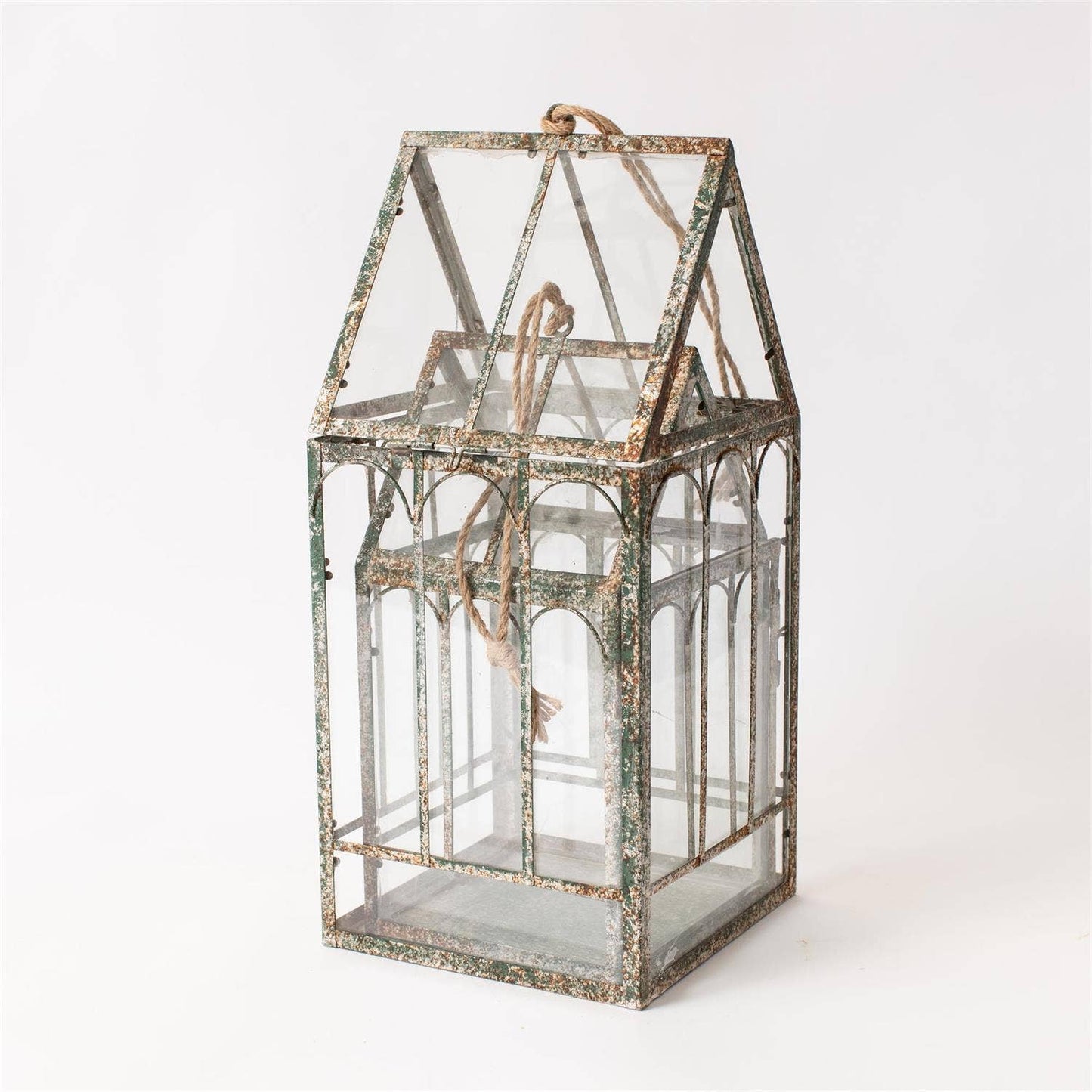 Rustic Metal Greenhouse (Set Of 2)
