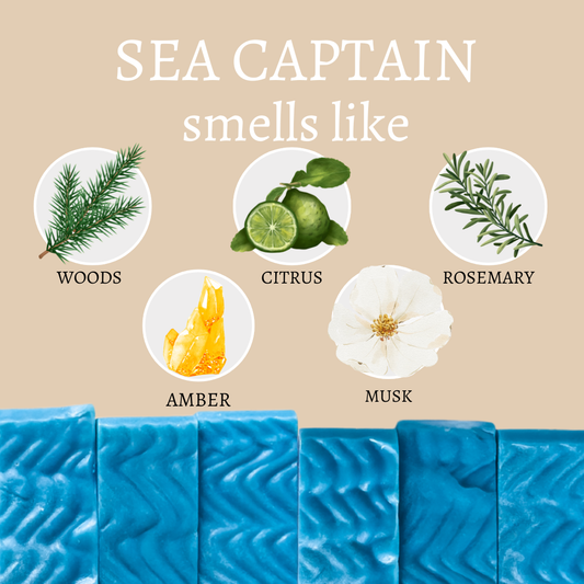 Sea Captain Vegan Handmade Bar Soap For Men - 4oz