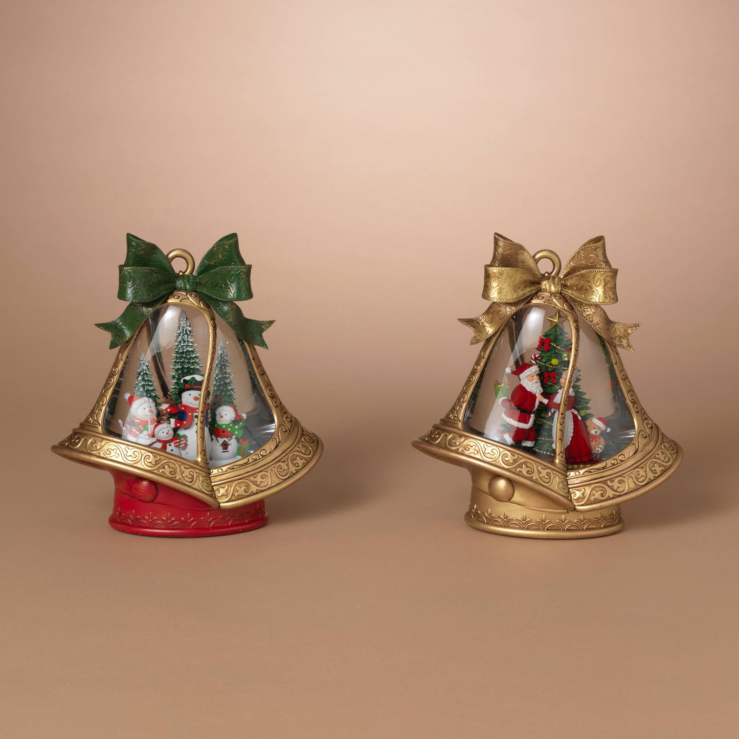 Lighted Spinning Water Globe Bells