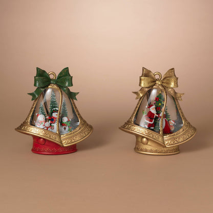 Lighted Spinning Water Globe Bells