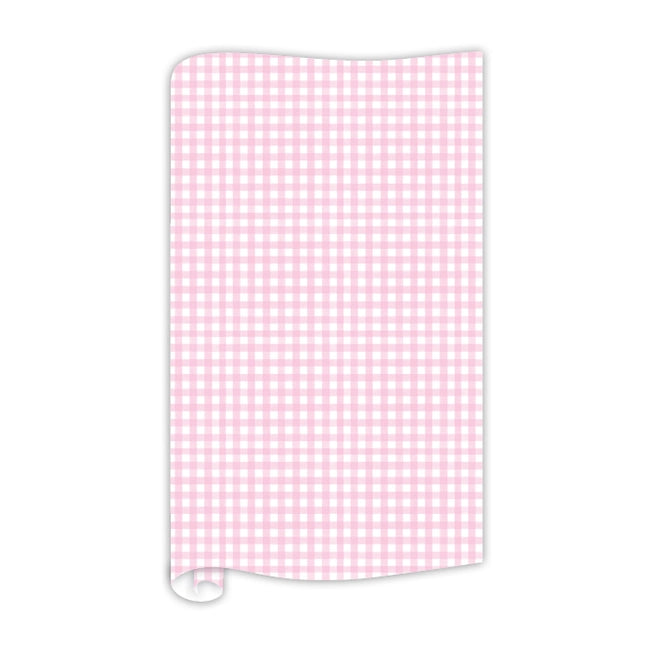 Lt Pink Gingham Wrap paper 5 ft RB
