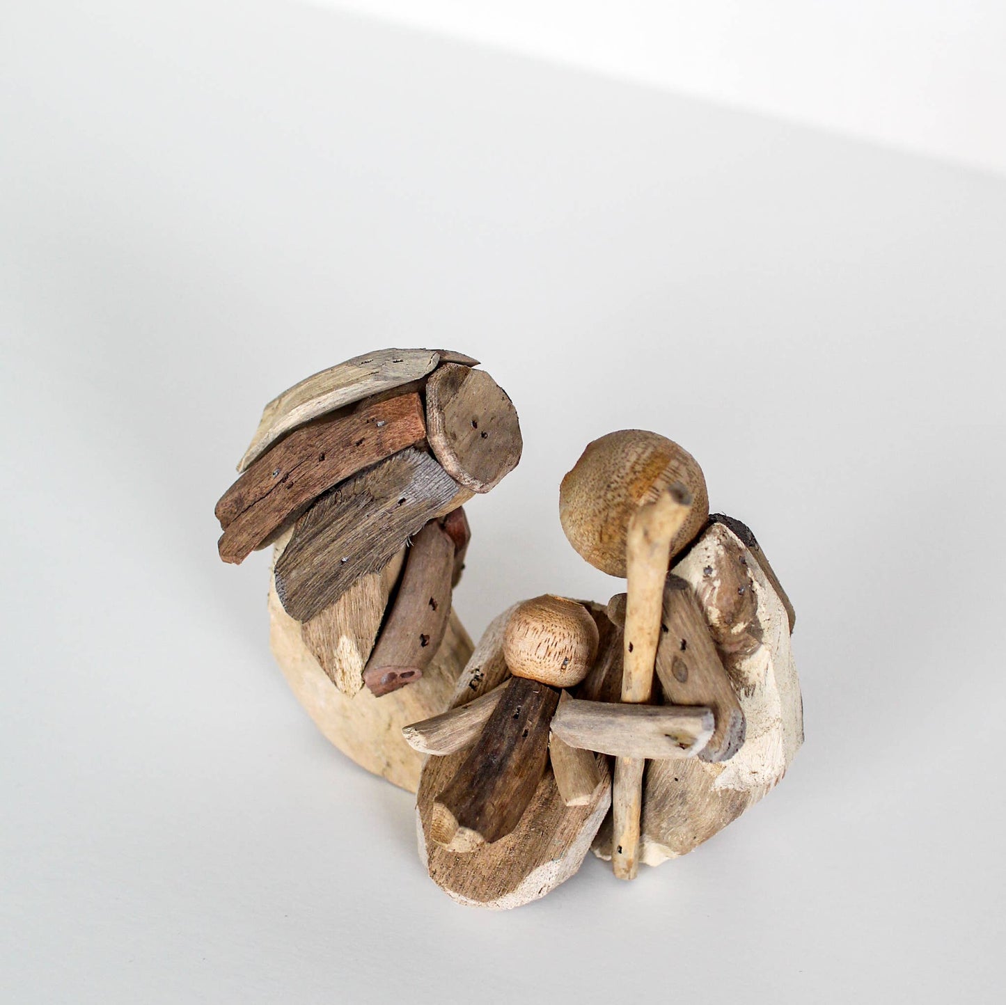 Rounded Driftwood Holy Family (Natural) 4.5" x 6"