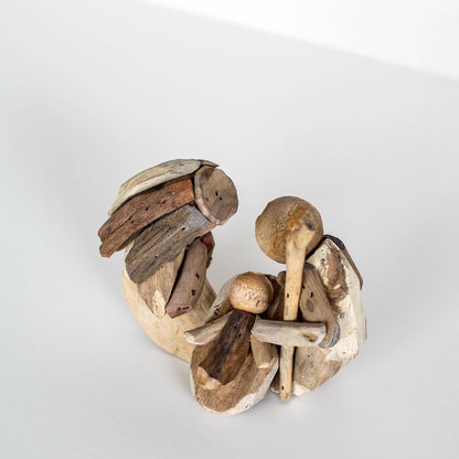 Rounded Driftwood Holy Family (Natural) 4.5" x 6"