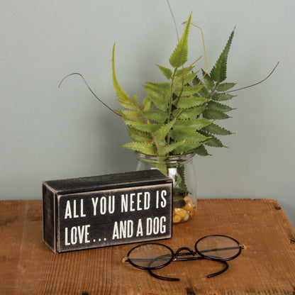 Love And A Dog Sign