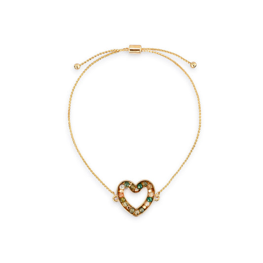 Heart Bracelet Green