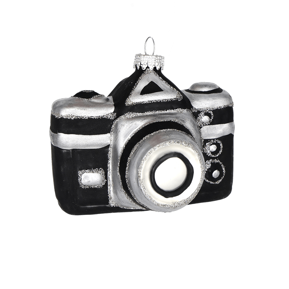 Black Camera Christmas Ornament