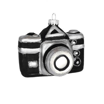 Black Camera Christmas Ornament