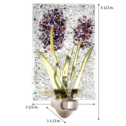 Fused Glass Flower Night Light