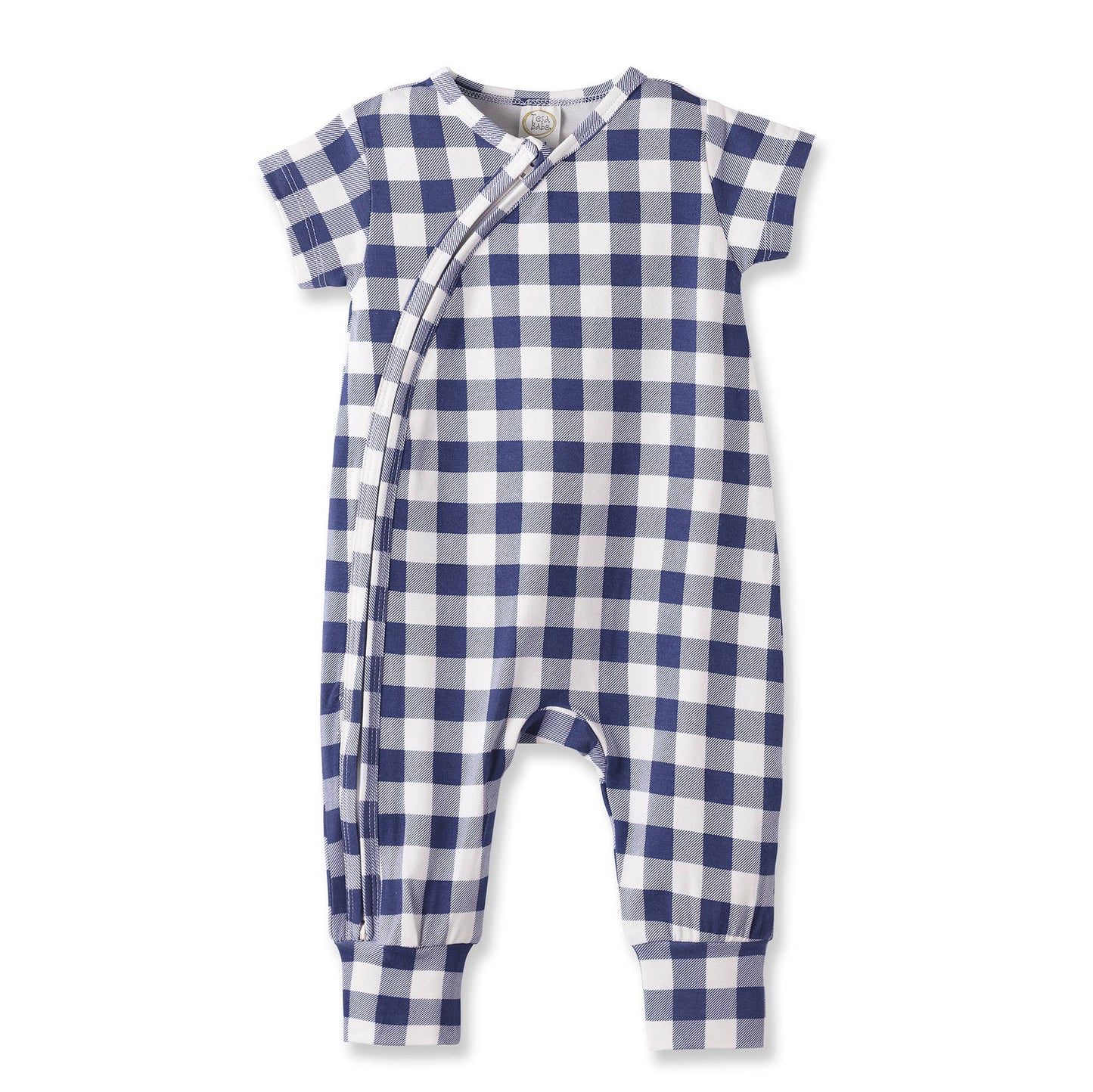 Picnic Plaid Bamboo Baby Zipper Romper