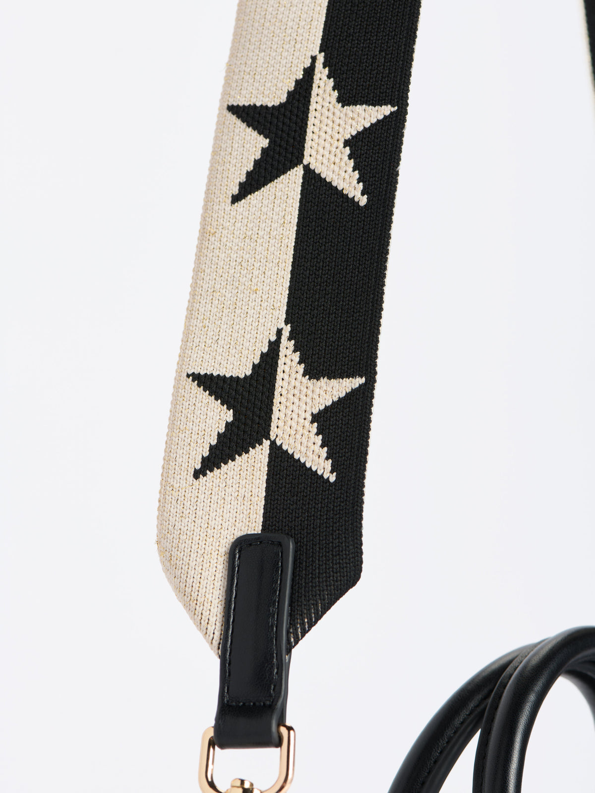 Spectator Clear Stadium Top Handle Cross-Body Bag, Black, shown in a styled setting