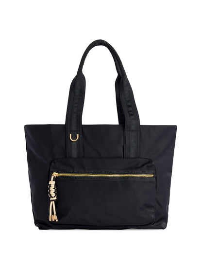 Jet Tote with Trolley Sleeve and Zip Pockets, Black