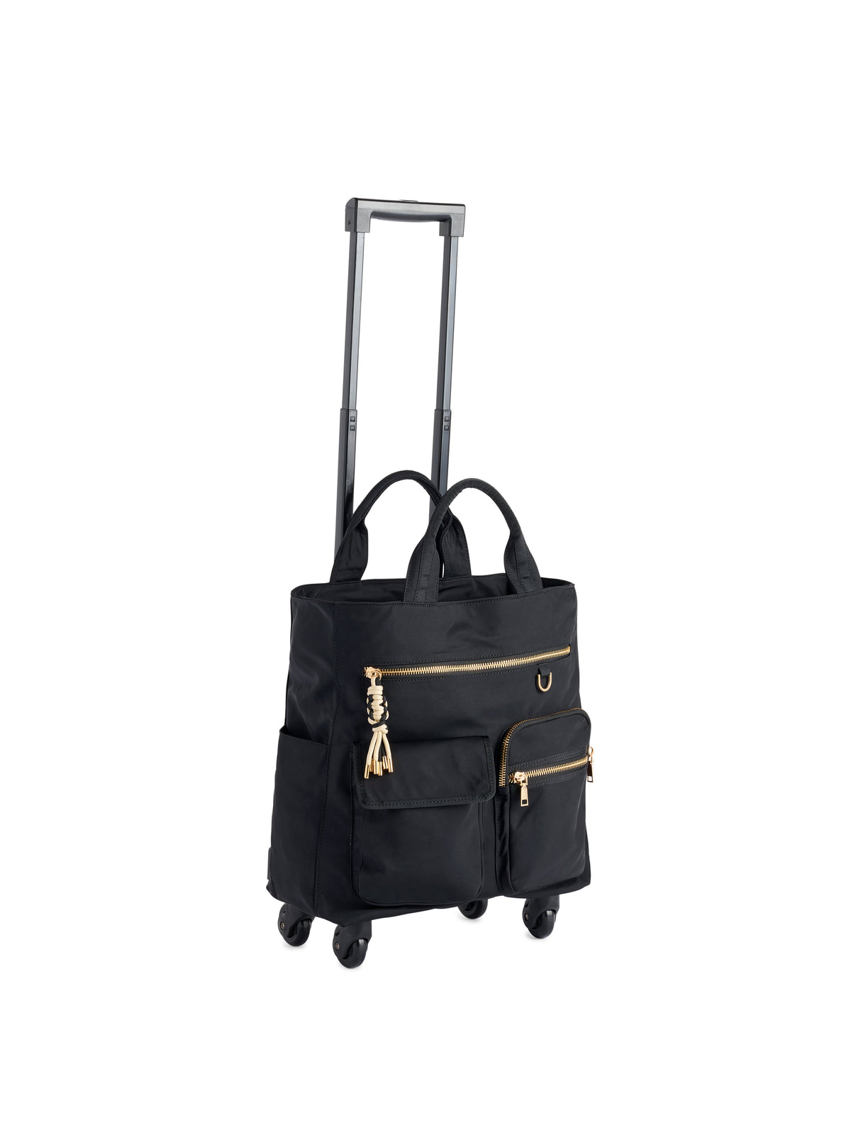 Jet 360 Roller Tote with Spinner Wheels, Black