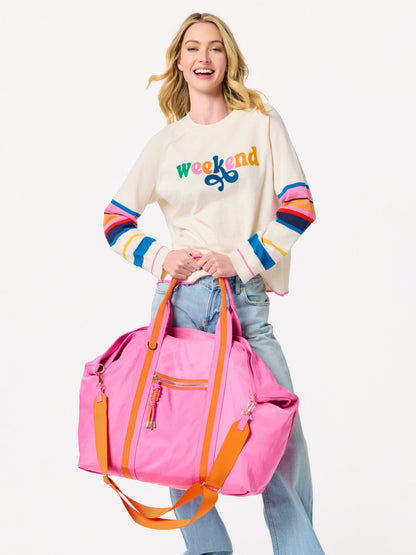Jet Travel Tote with Cross-Body Strap, shown in a styled setting