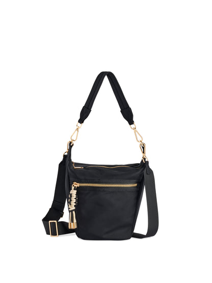 Jet Convertible Cross-Body Bag with Top Handles, Black