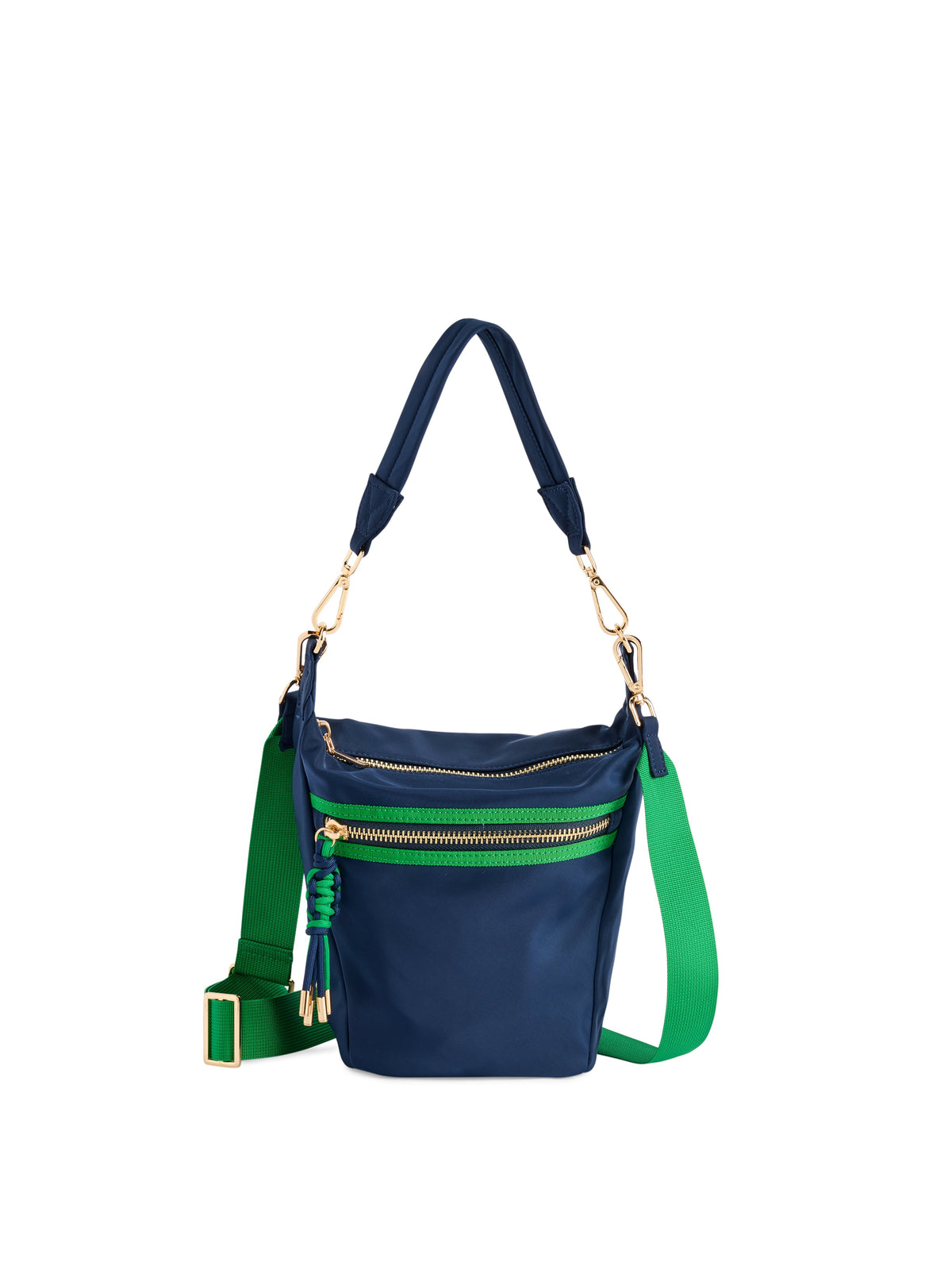 Jet Convertible Cross-Body Bag with Top Handles, Navy