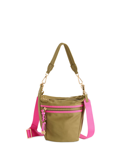 Jet Convertible Cross-Body Bag with Top Handles, Olive