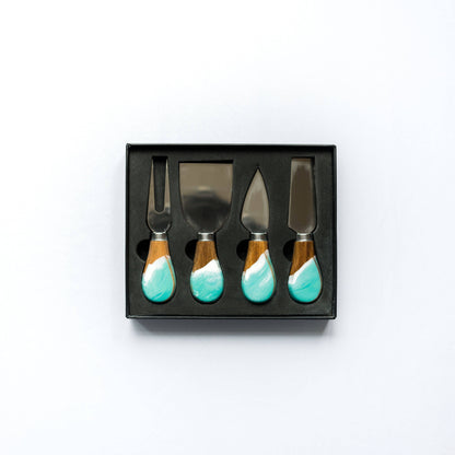 Resin Coated Cheese Knife Set of 4