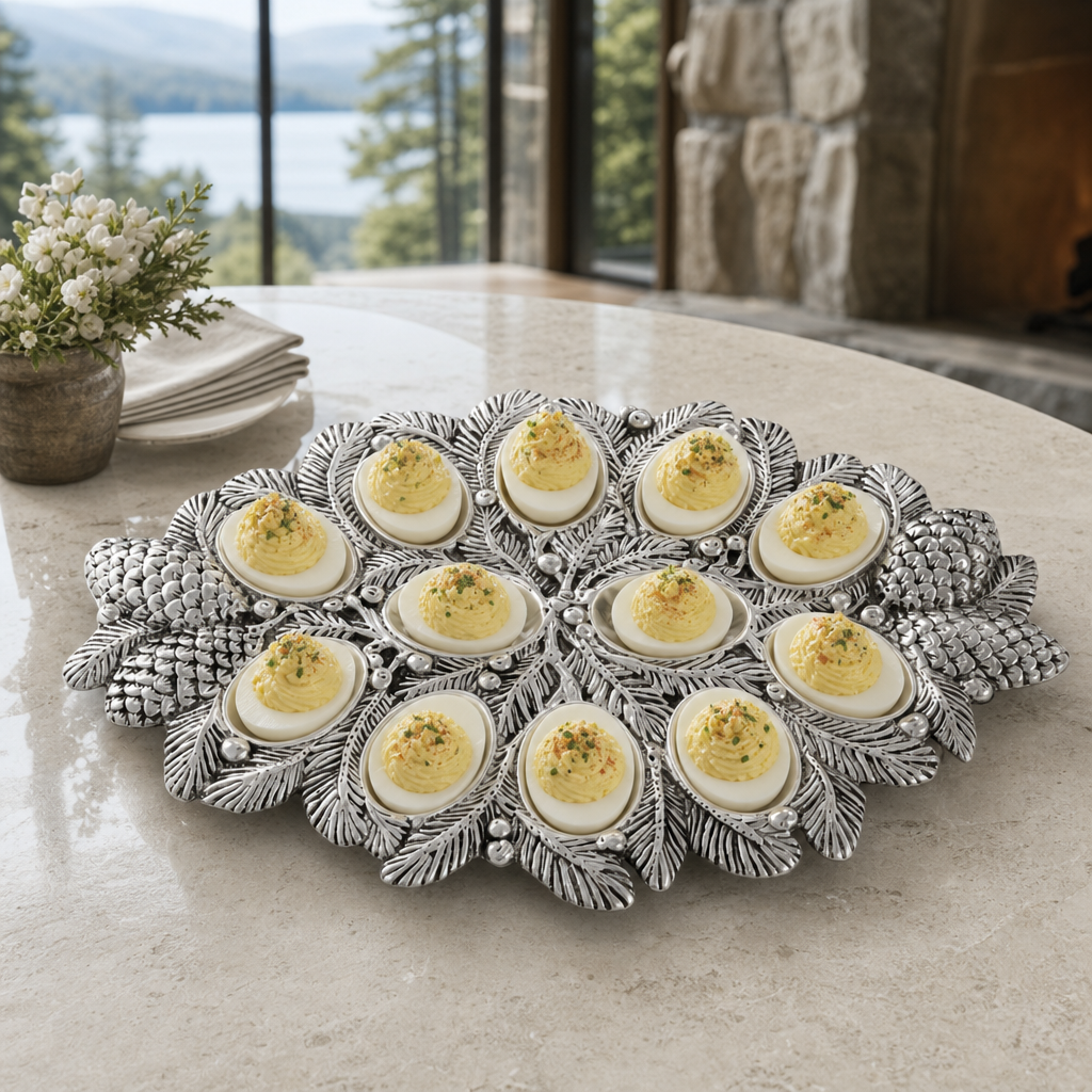 Pine Cone Forest Deviled Egg Server