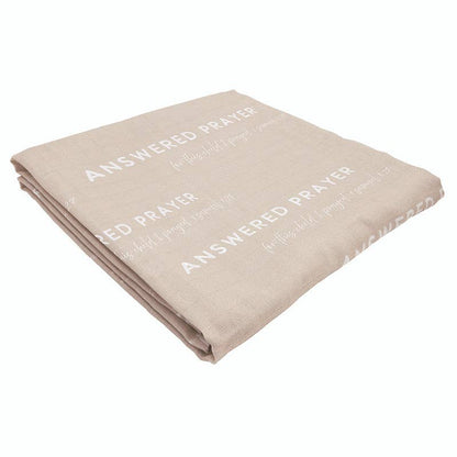 Swaddle Blanket + Cross Rattle - Answered Prayer