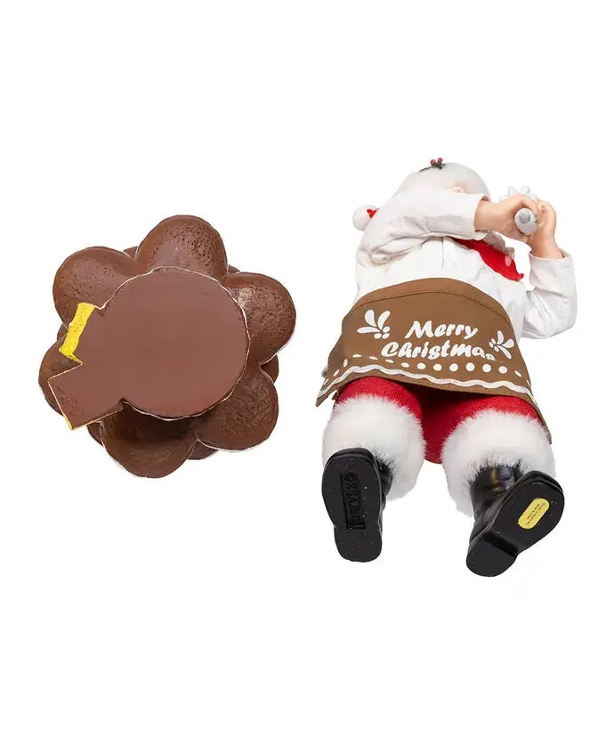 10.5" Fabriche Santa Gingerbread Tree