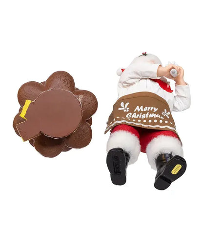 10.5" Fabriche Santa Gingerbread Tree