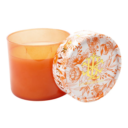 LUX FRAGRANCES - GRAPEFRUIT 2 WICK CANDLE WITH DECORATIVE LID
