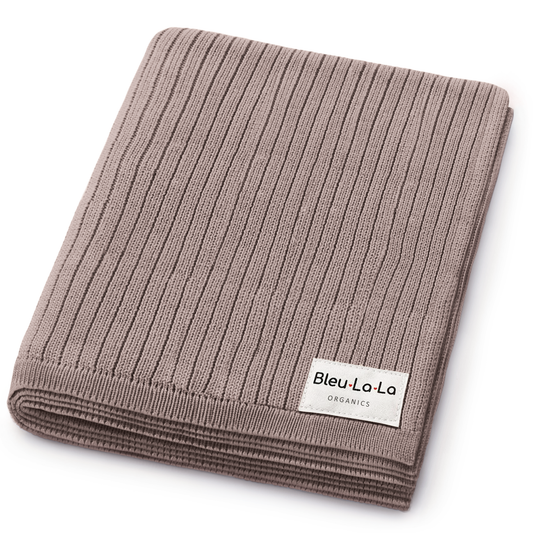 Ribbed Baby Swaddle Blanket: Mocha