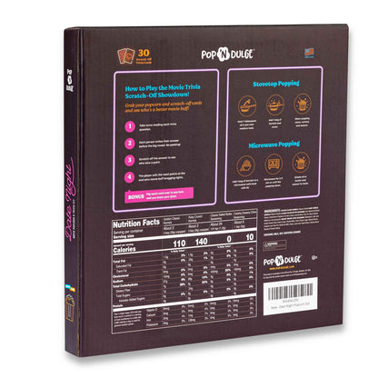 Date Night Scratch-Off Cards Movie Trivia Popcorn Gift Set - Ultimate Couple Games for Date Night at Home
