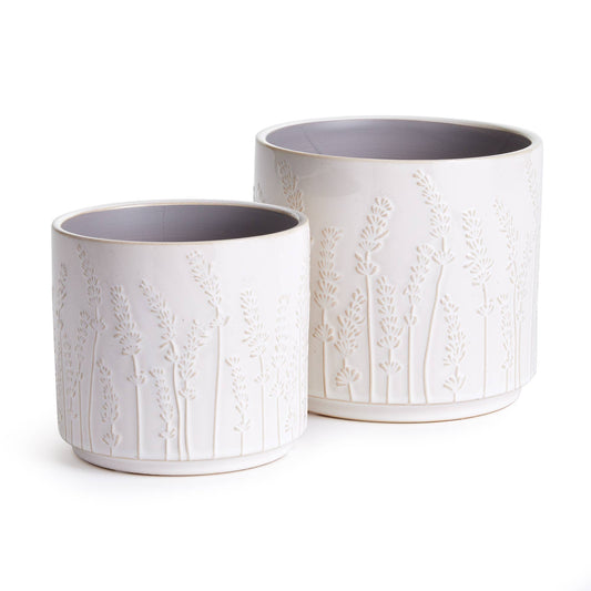 Maryam Pots, White -Set of 2