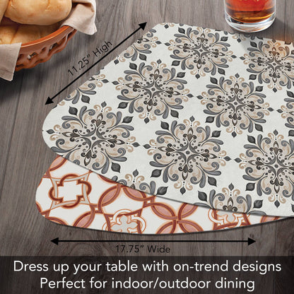 Medallion Wedge Reversible Flexible Placemat