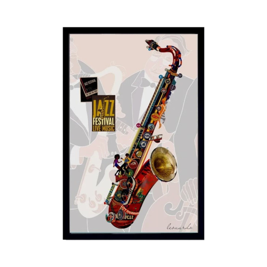 3D Collage Art | Saxophone - All That Jazz (36"x28")
