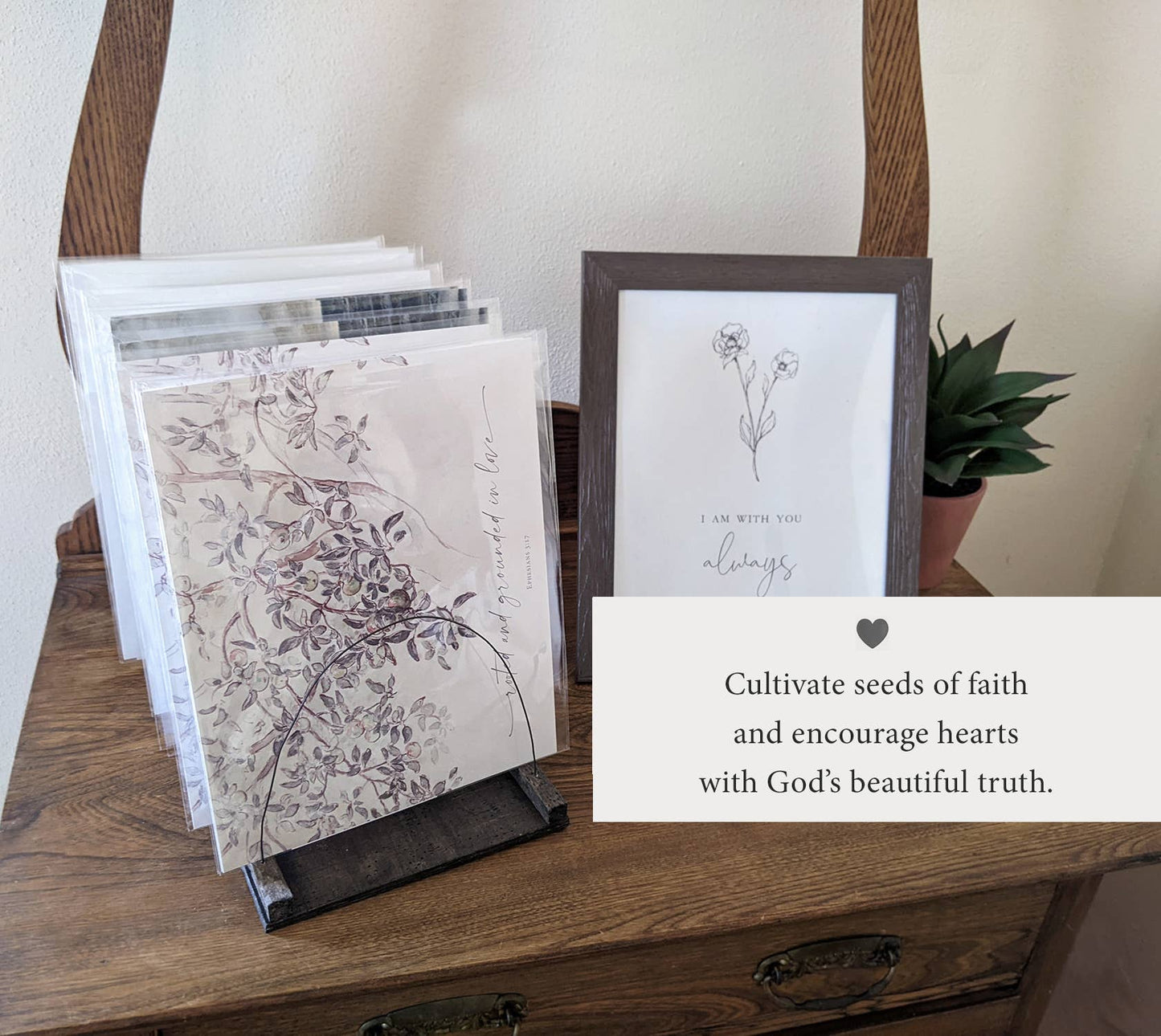 Arraigado en la Verdad - Que todo lo que hagas sea arte. Lámina cristiana para regalo y decoración.