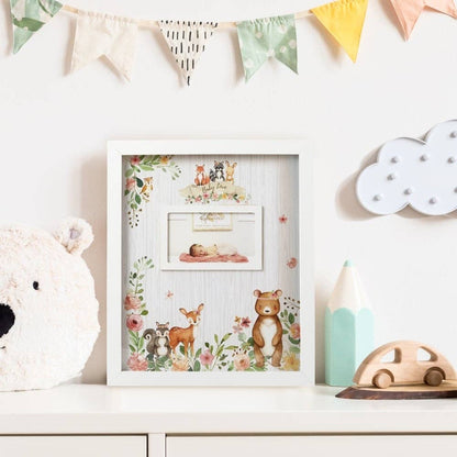 Baby Shower Guest Book Alternative - Woodland Baby (Pink)