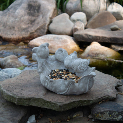 Cement Leaf Bird Feeder