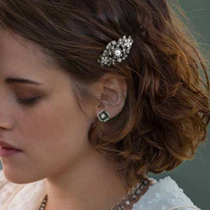 Crystal and Pearl Accent Barrette