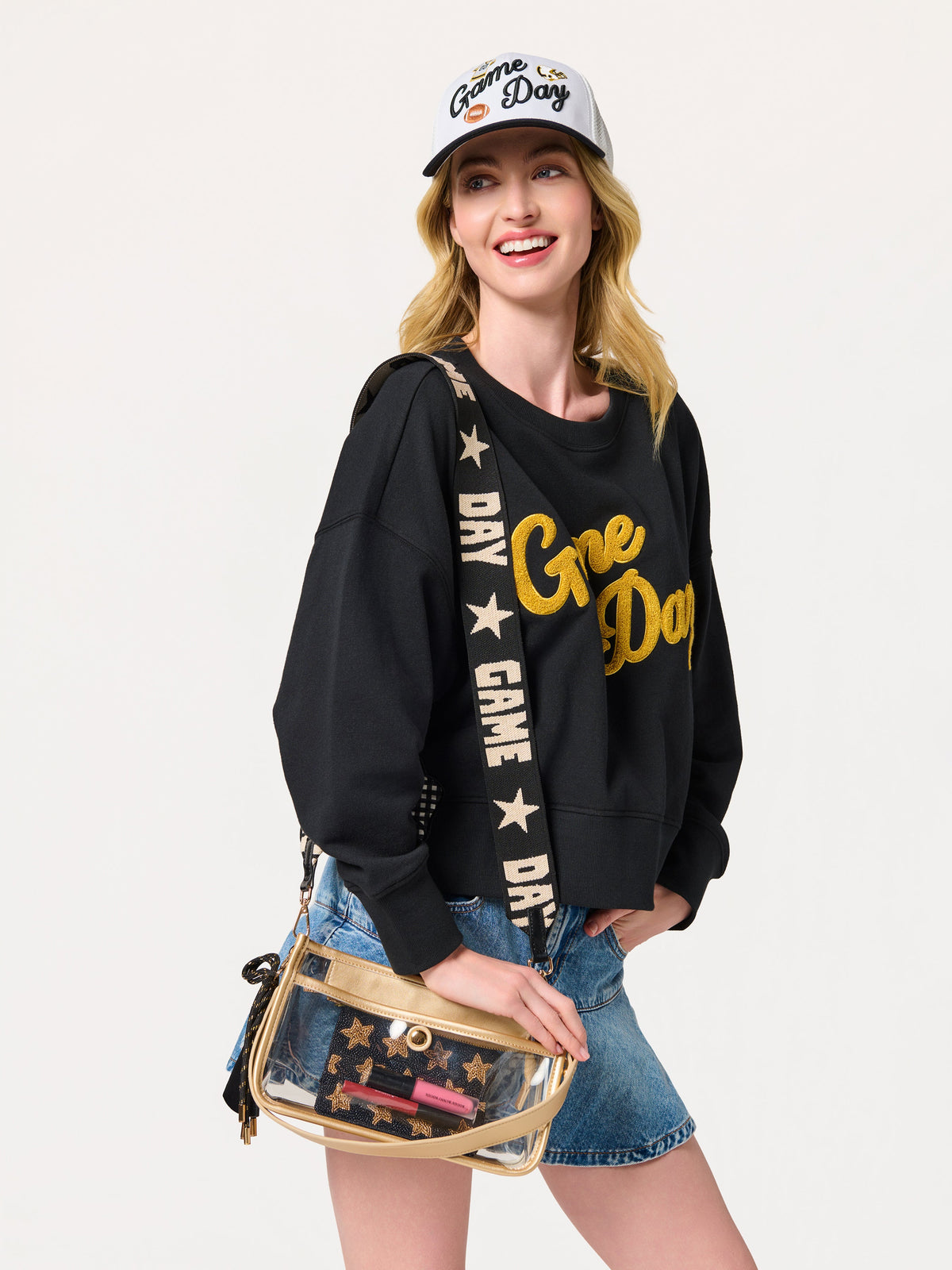 Game Day Interchangeable Bag Strap, shown in a styled setting
